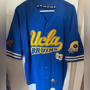 UCLA Bruins Royal Blue and Gold Baseball Jersey